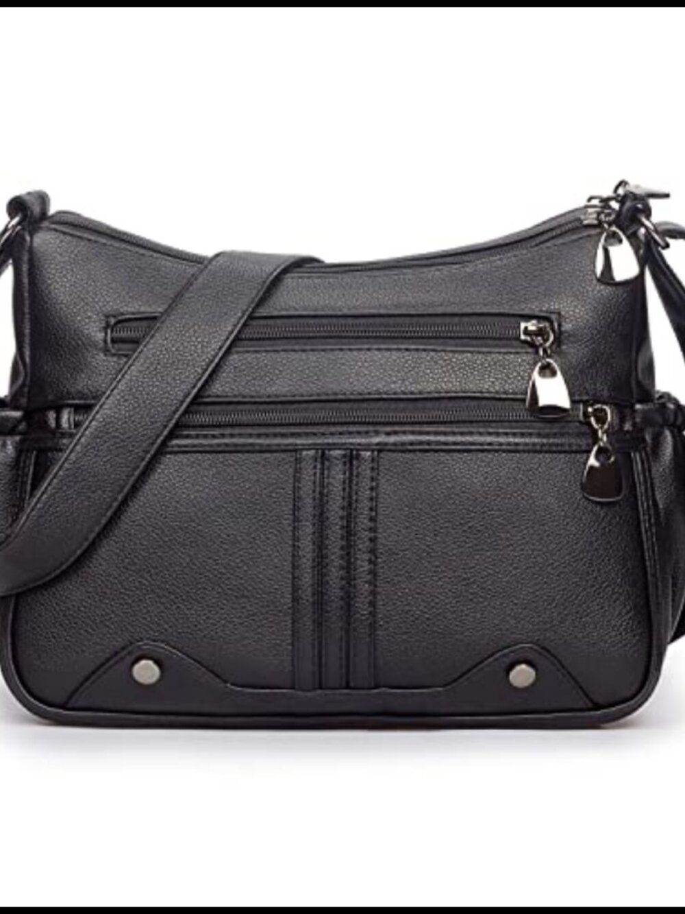 Soft PU Leather Shoulder Handbag Multi Pocket Crossbody Satchel